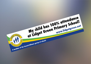 Lidget Green Primary Car Sticker