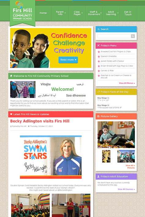 Firs Hill Primary School Website Screenshot